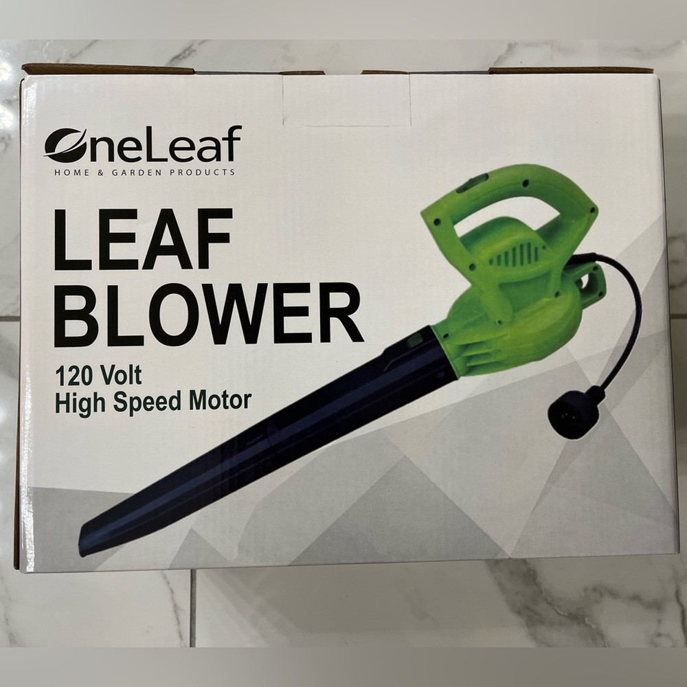 Green Electric Leaf Blower - High Speed 120V